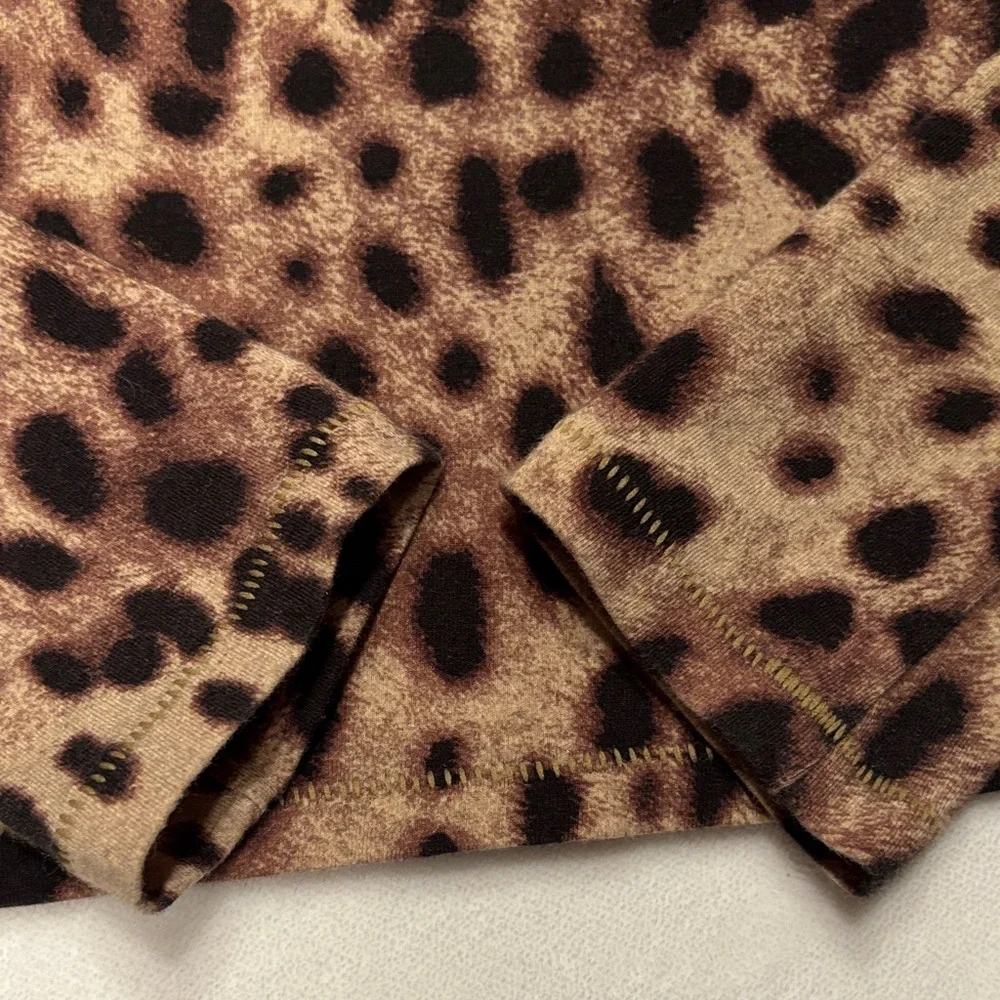 Skims -Dolce & Gabbana Animal Print Long Sleeve Top - Picture 4 of 5